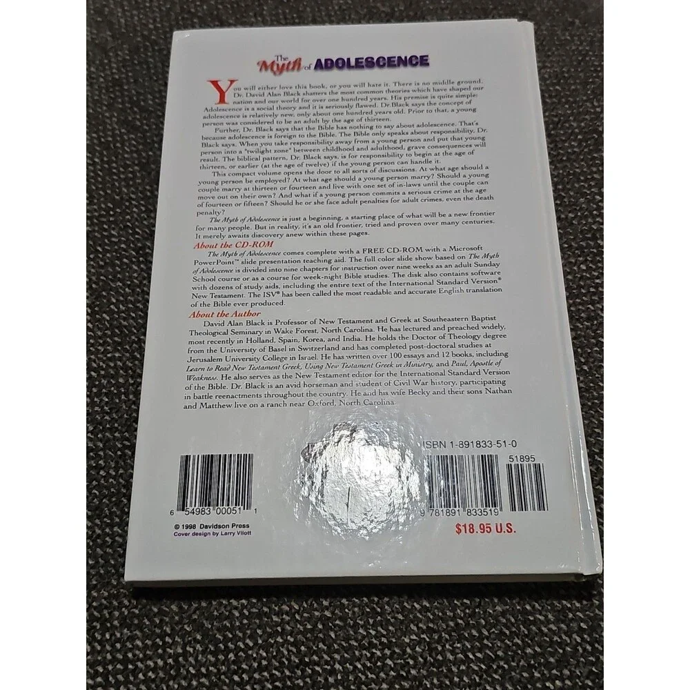 The Myth of Adolescence: Raising Responsible Children David Black w/ CD-ROM
